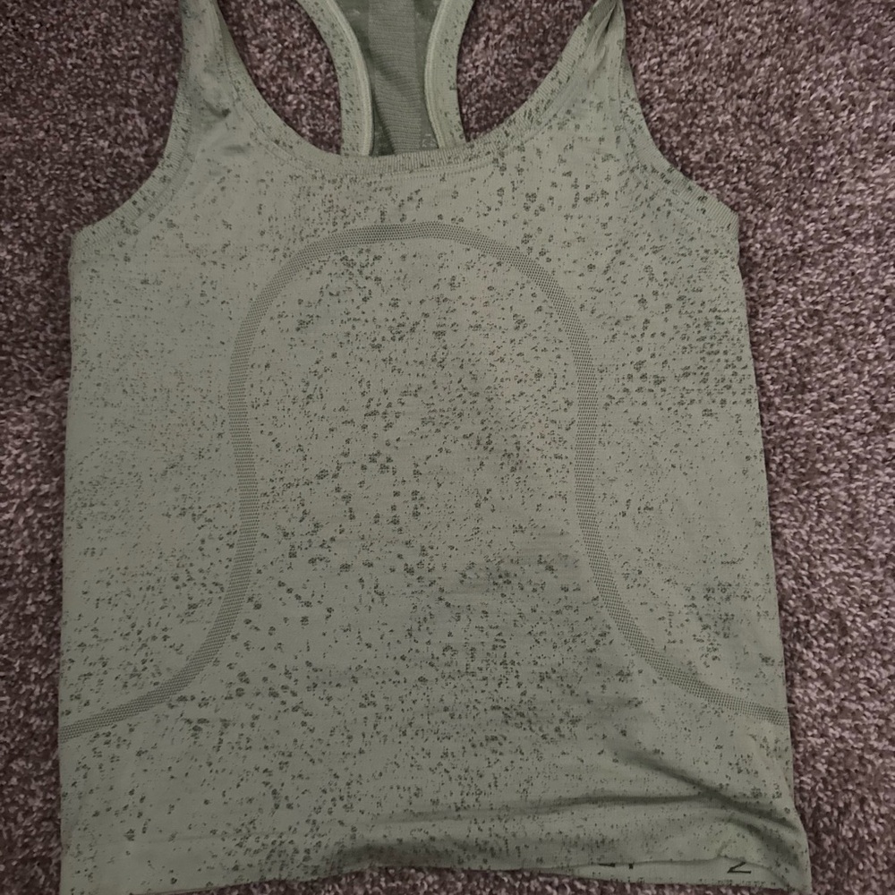 Lululemon Athletica Speckled Green cropped Tank Top
